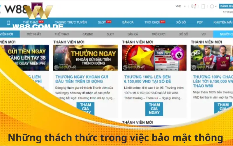 những thách thức trong việc bảo mật thông tin
