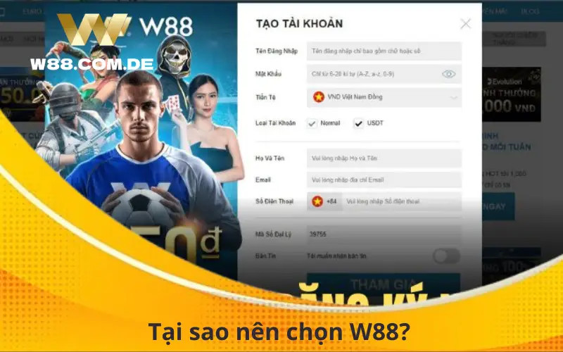 tại sao nên chọn w88?
